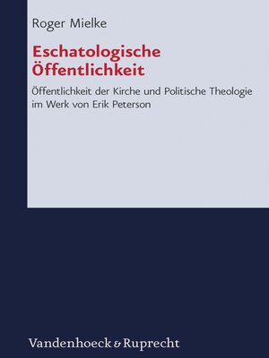 cover image of Eschatologische Öffentlichkeit